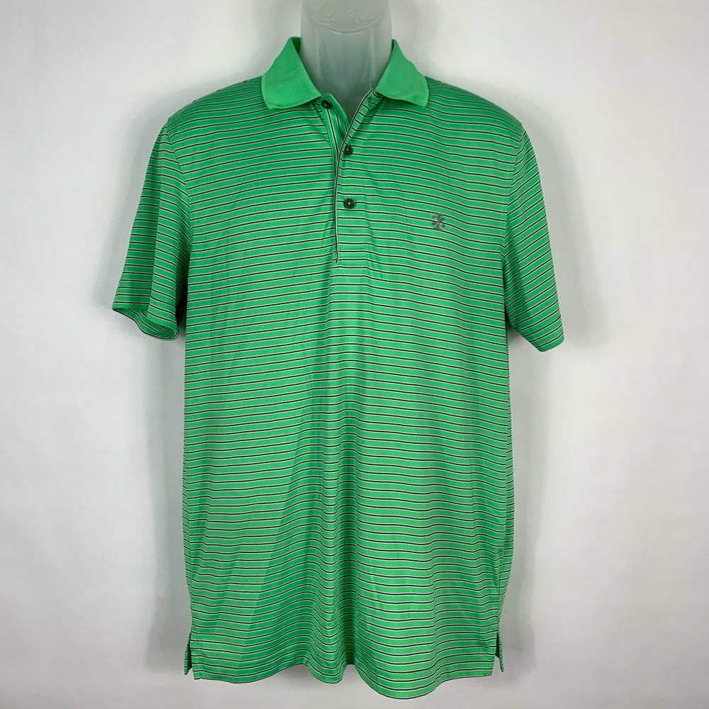 Izod Gold Mens Green Polo Shirt Size Medium